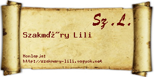 Szakmáry Lili névjegykártya