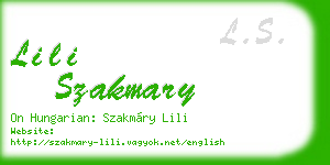 lili szakmary business card